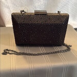 INC International Concepts Black Studded Clutch